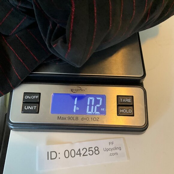 VTG Ann Taylor 4 P Black Pinstripe Red Velvet Blazer Jacket Bow Goth Whimsical - Picture 14 of 14